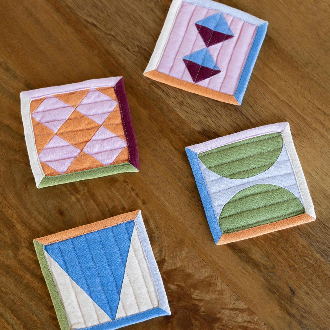 Ensemble de 4 Sous-Verres Quilt &Klevering - Image 2