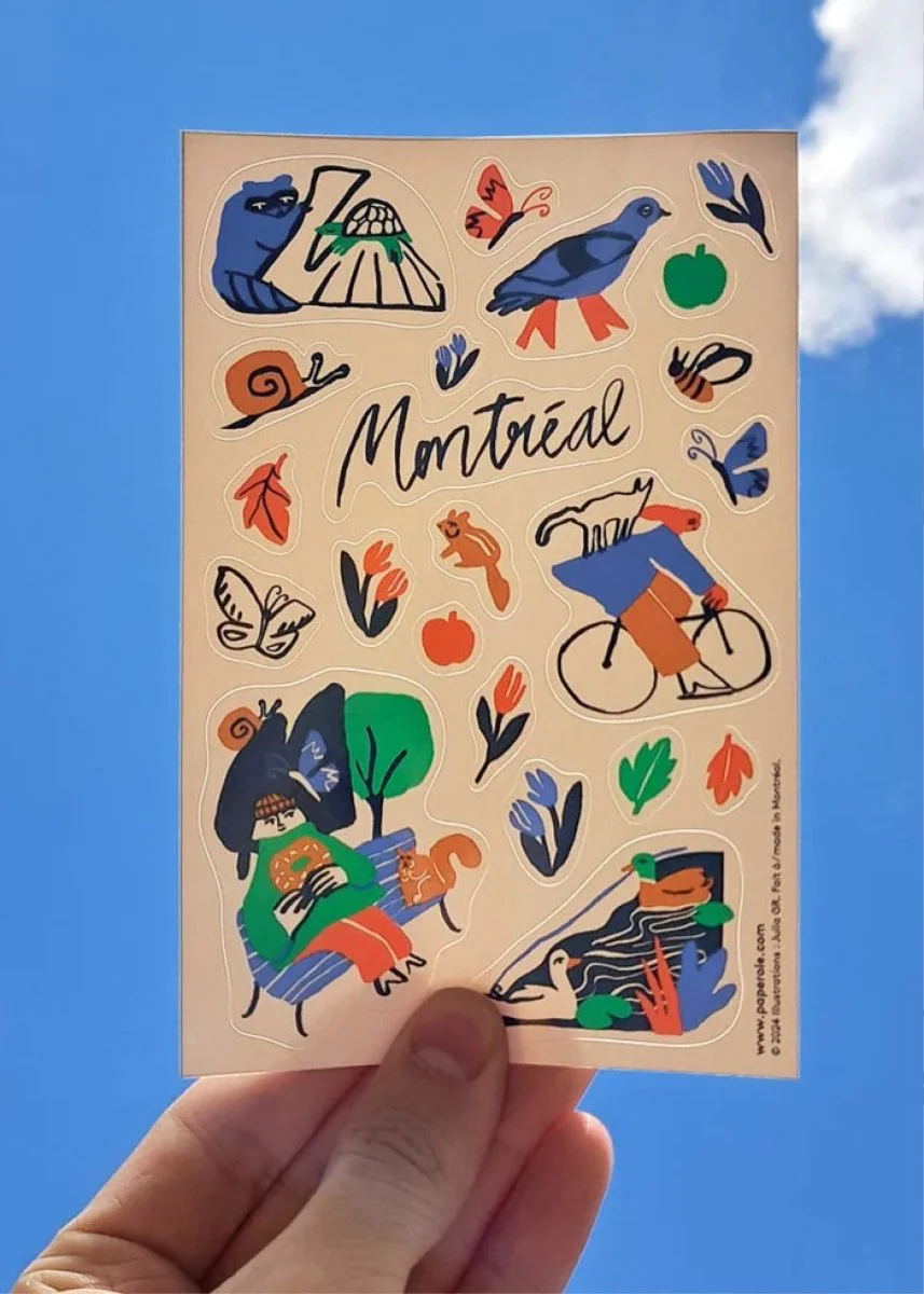 Feuille d'autocollants Balade à Montréal Paperole - Image 3