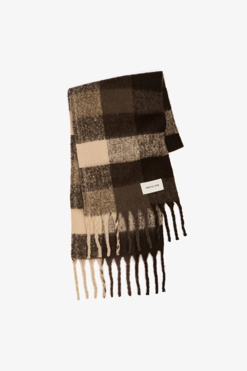 Foulard Reykjavik Carreaux Bruns Arctic Fox