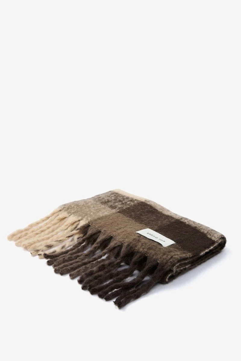 Foulard Reykjavik Carreaux Bruns Arctic Fox - Image 4