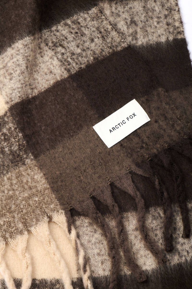 Foulard Reykjavik Carreaux Bruns Arctic Fox - Image 5