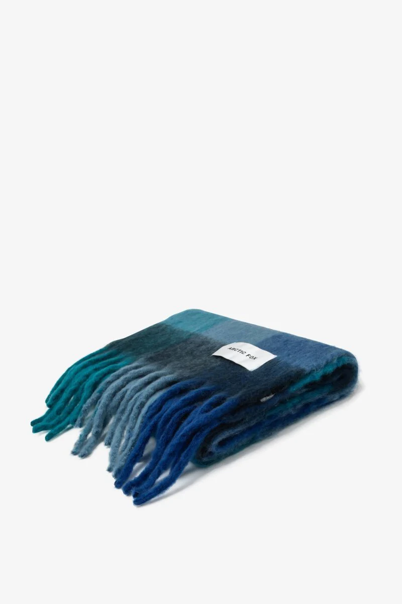 Foulard Reykjavik Bleu à Carreaux Arctic Fox - Image 3