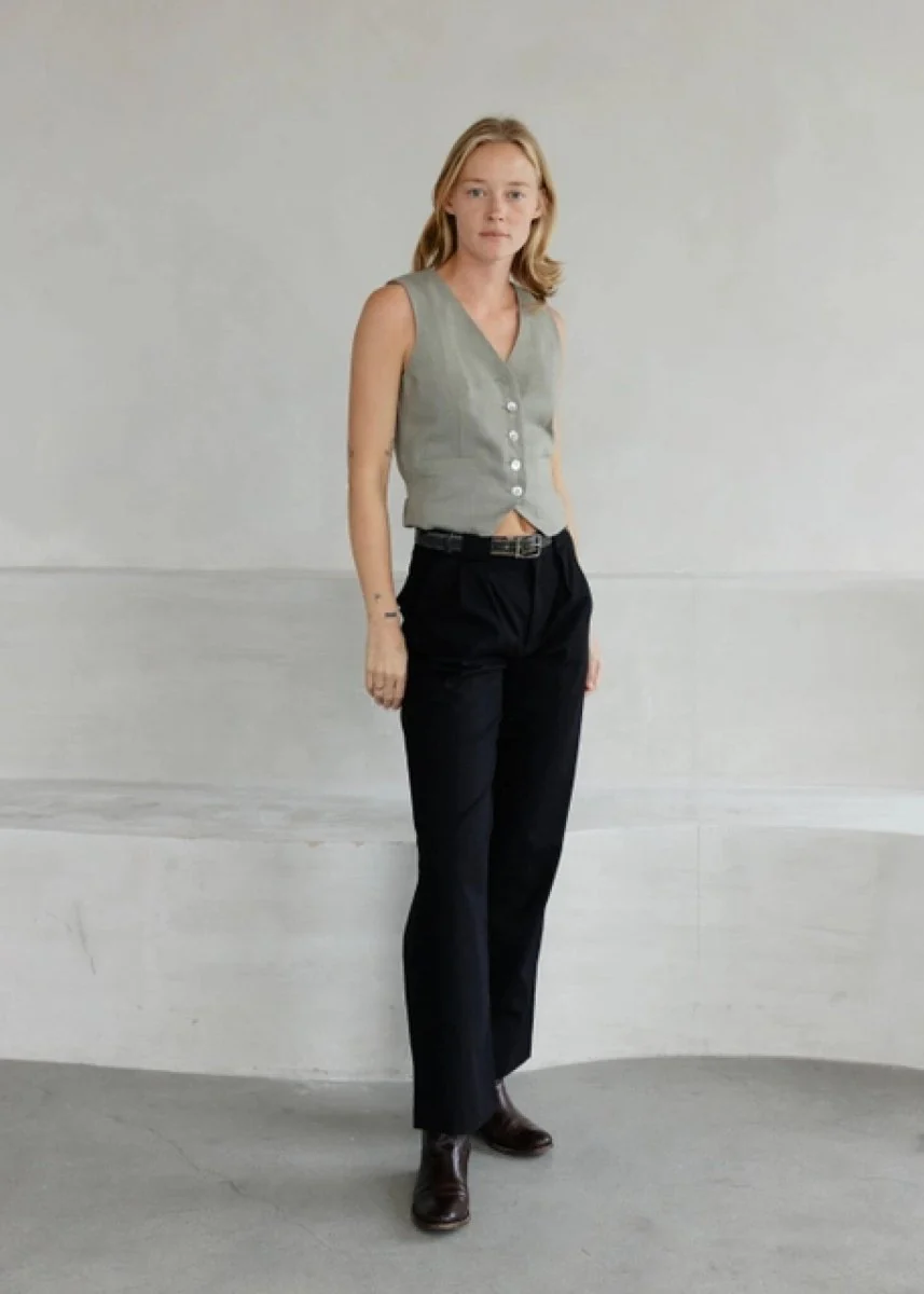 Gilet Eva Mod Ref Olive SOLDE - Vente Finale - Image 4
