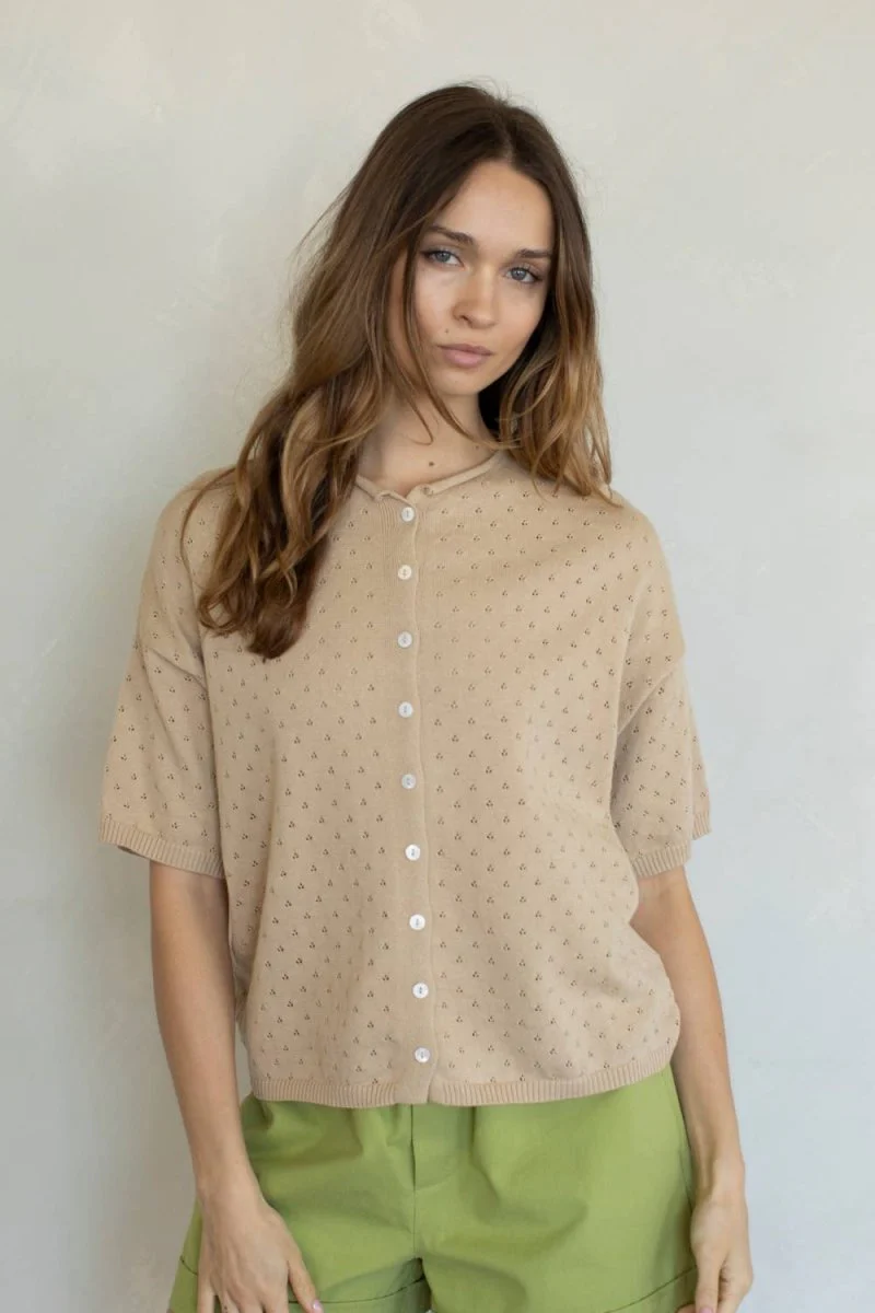 Haut Annalise Pointelle Beige Things Between