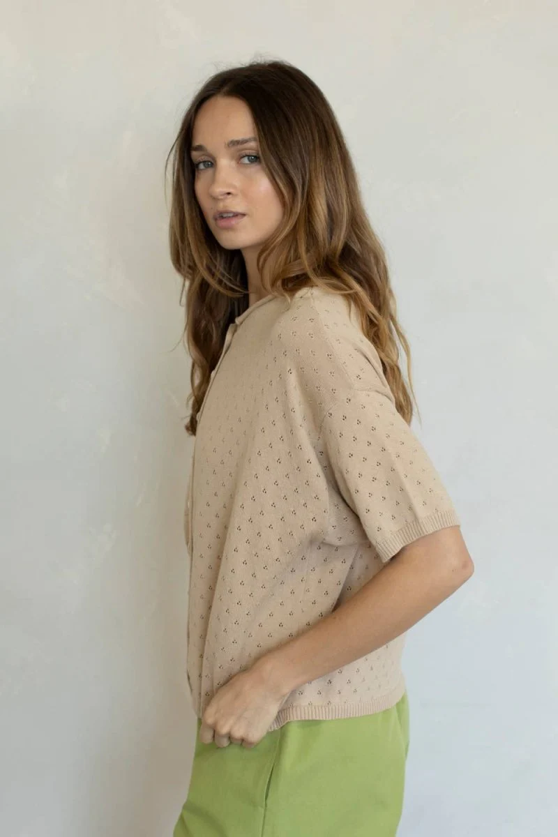 Haut Annalise Pointelle Beige Things Between - Image 3