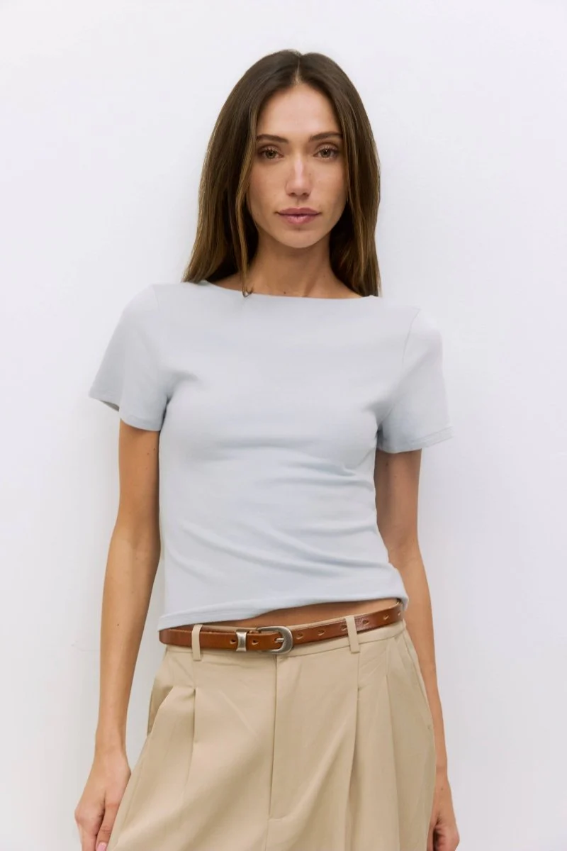 Haut Breanna Bleu Poudre All Row