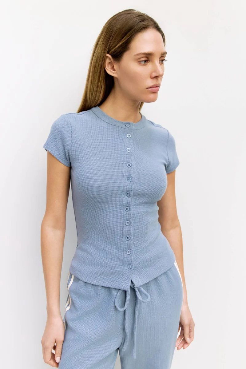 Haut Enzo Bleu Clair All Row - Image 2