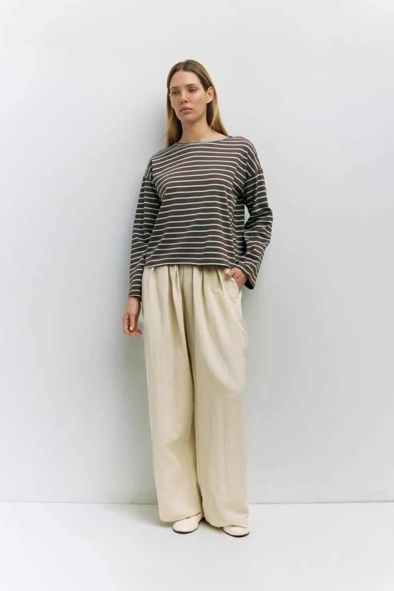 Haut Moore Bleu et Brun All Row - Image 2