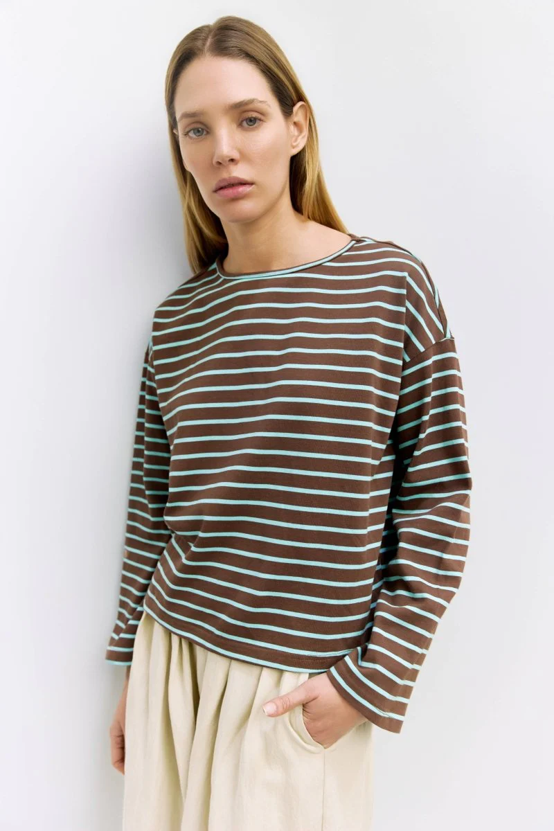 Haut Moore Bleu et Brun All Row - Image 6