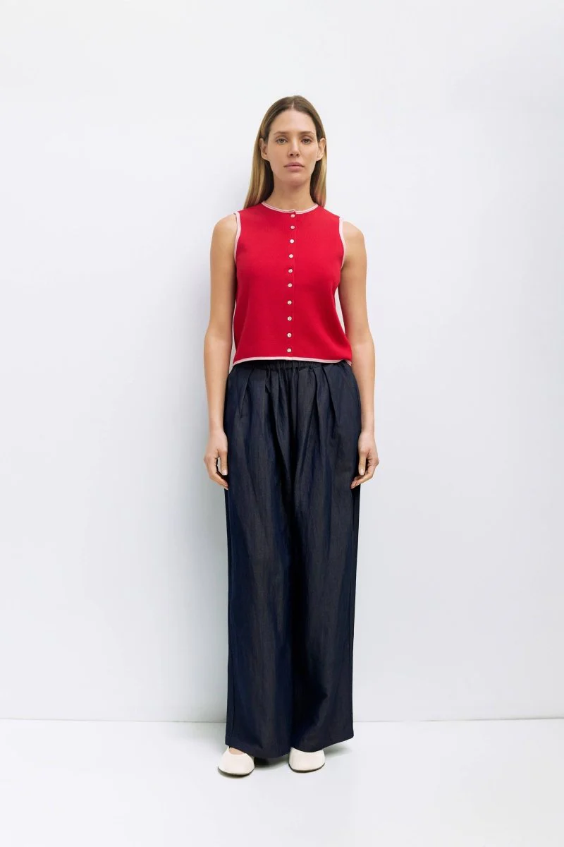 Haut sans Manches Lisa Rouge et Rose All Row - Image 3