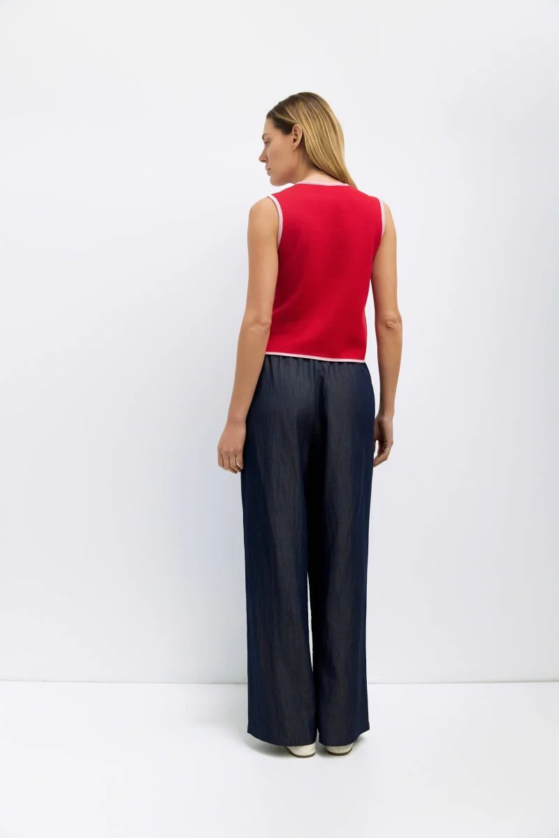 Haut sans Manches Lisa Rouge et Rose All Row - Image 4