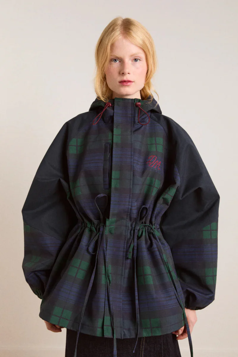 Imperméable Liu Damson Madder Carreaux Marine