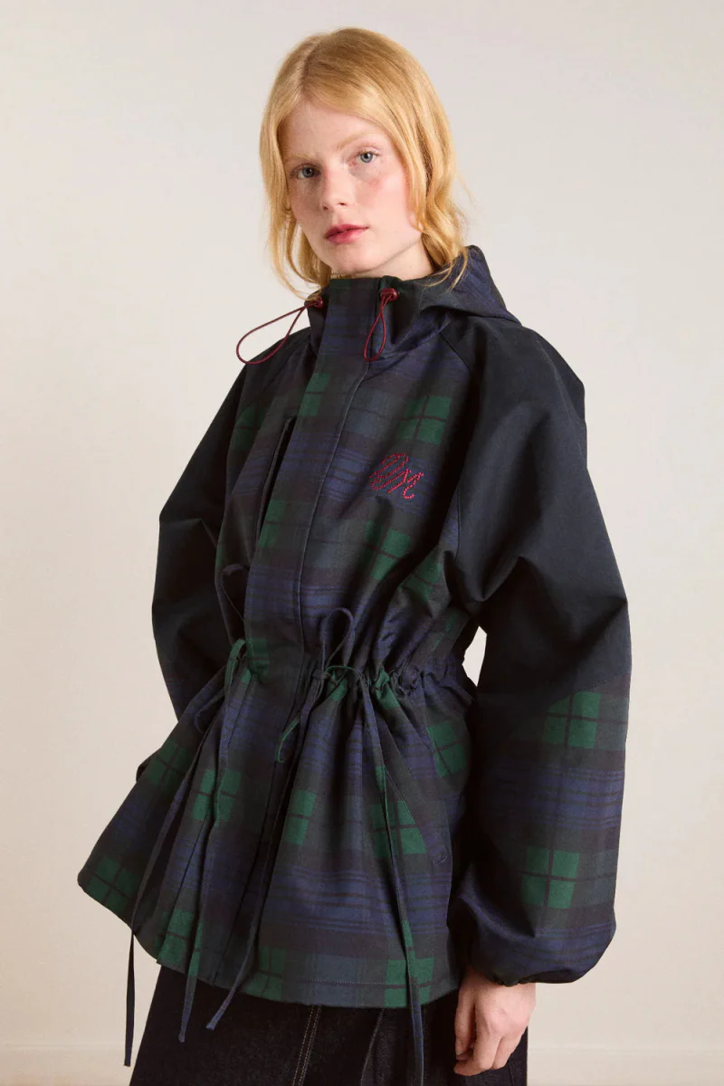 Imperméable Liu Damson Madder Carreaux Marine - Image 3
