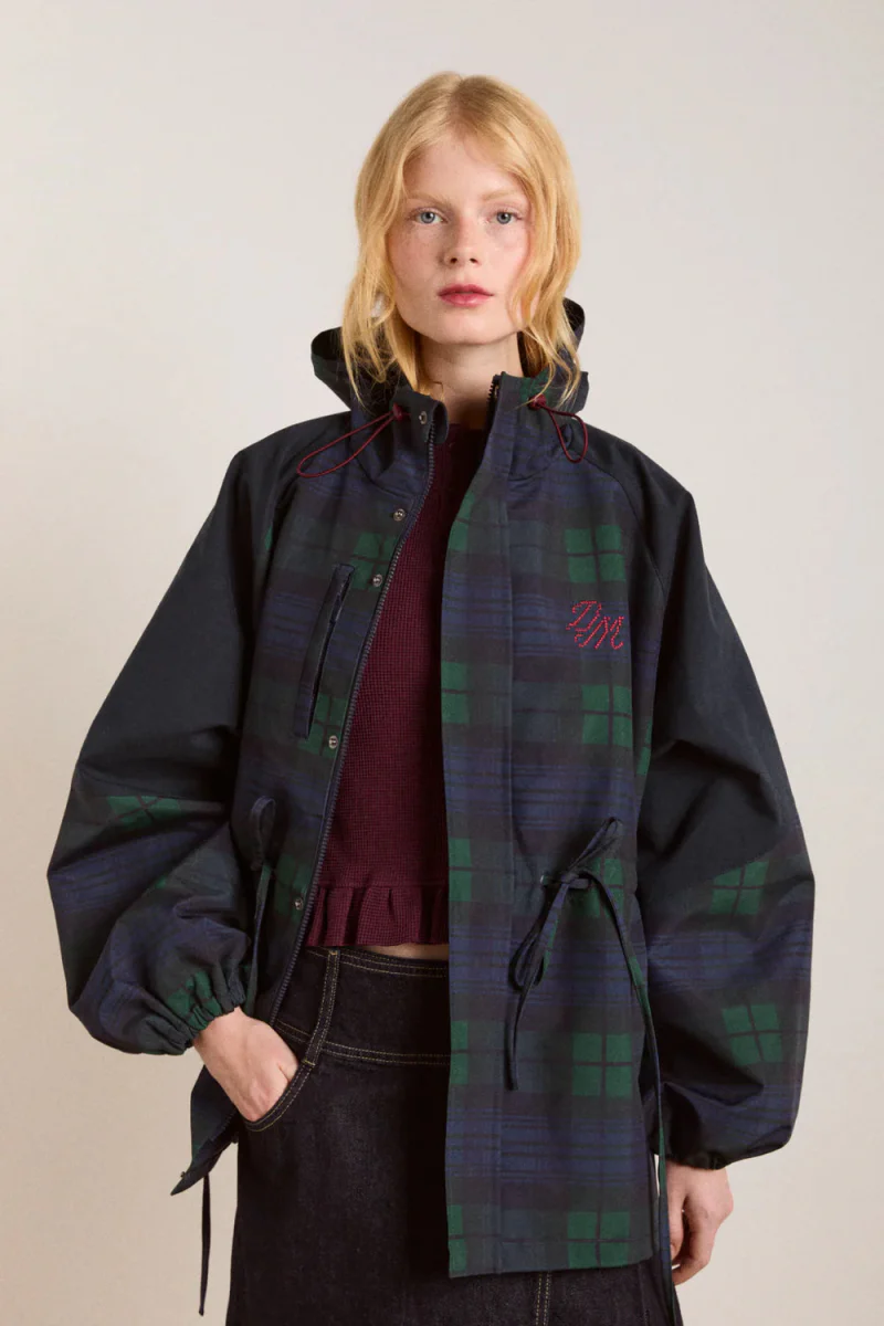 Imperméable Liu Damson Madder Carreaux Marine - Image 5