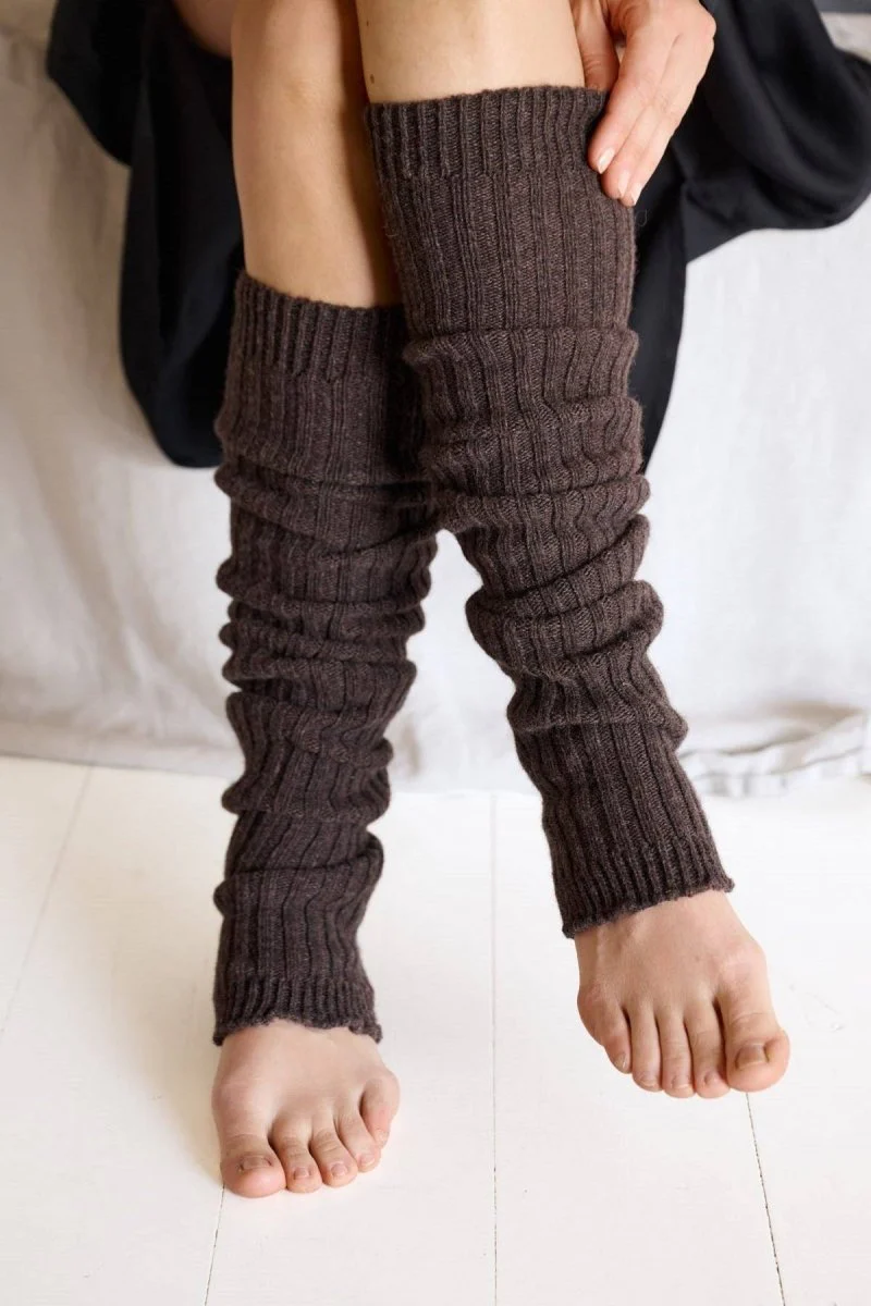 Jambières en Laine Brunes Moshi