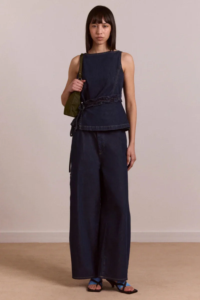 Jeans Droit Augusta Indigo Foncé Damson Madder