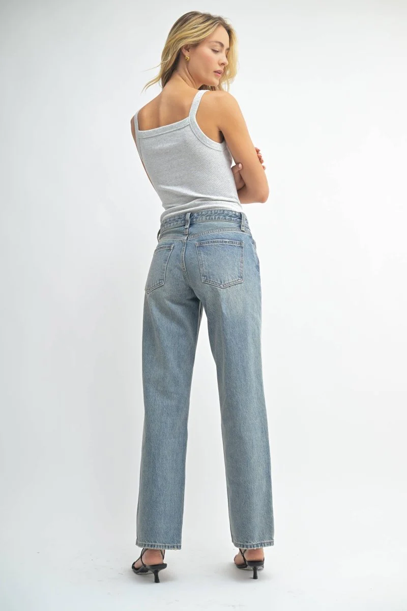 Jeans Jambe Droite Bleu Clair JBD - Image 4