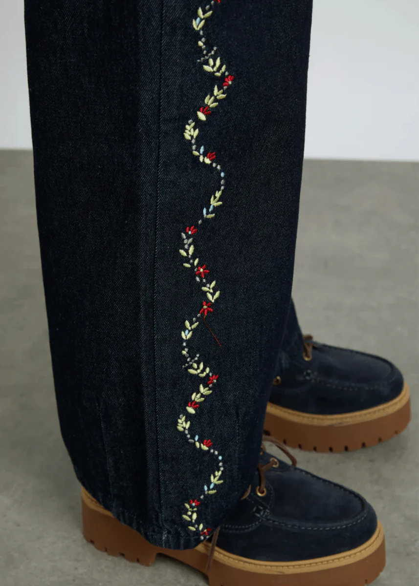 Jeans Rafe Broderies Damson Madder SOLDE Vente Finale - Image 3
