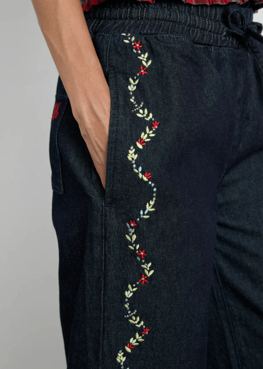 Jeans Rafe Broderies Damson Madder SOLDE Vente Finale - Image 4