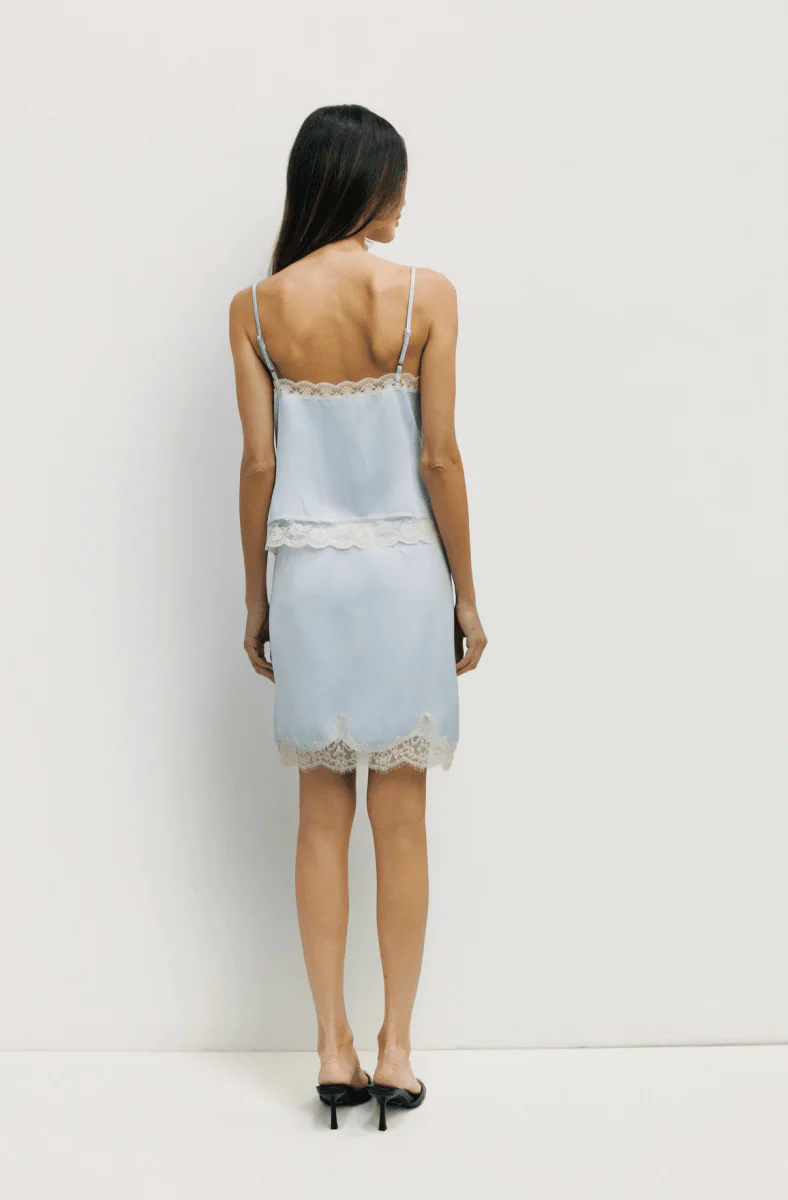 Jupe Ayla Dentelle Bleue Mod Ref - Image 3