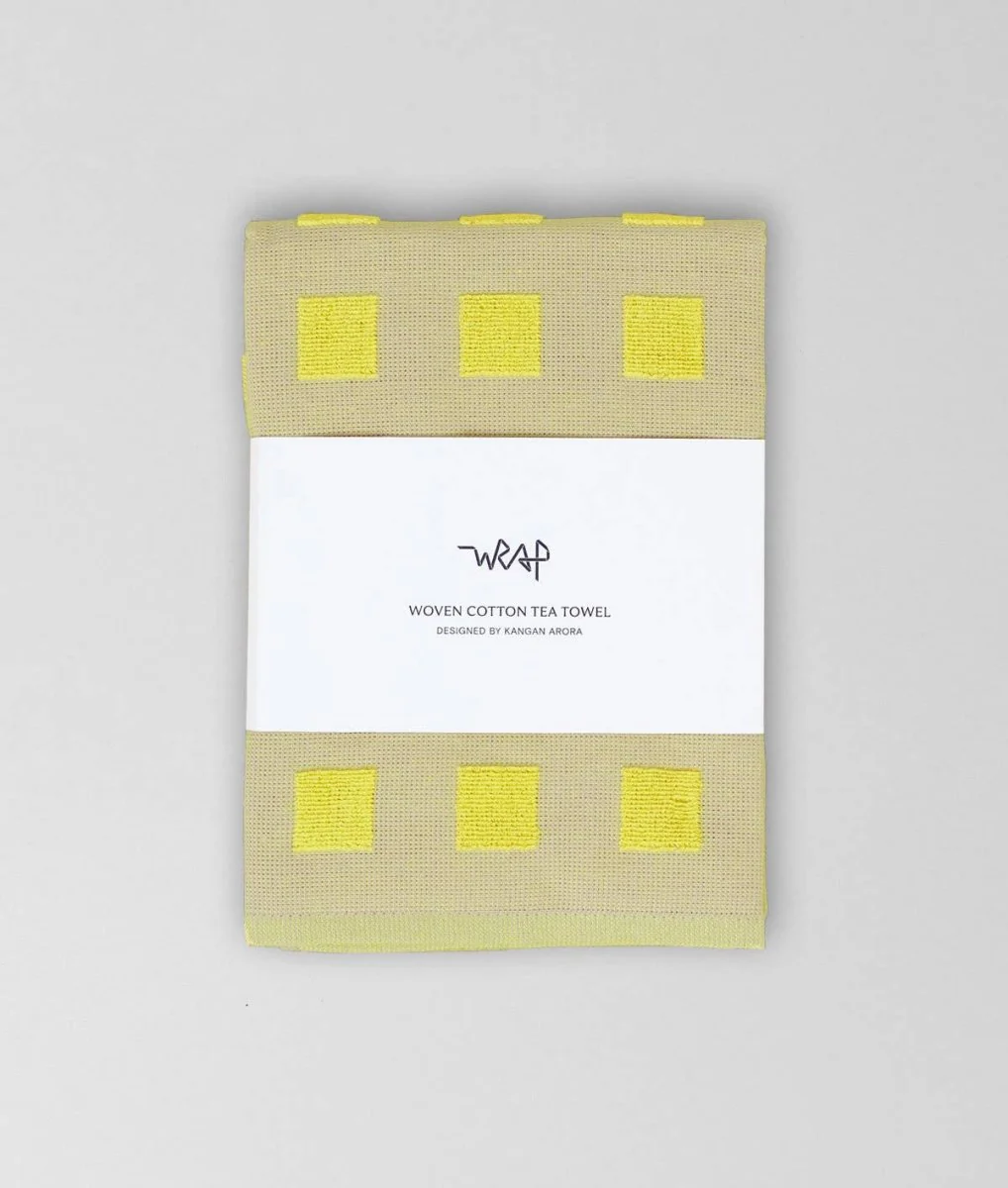 Linge Squares Avoine et Jaune Wrap - Image 2