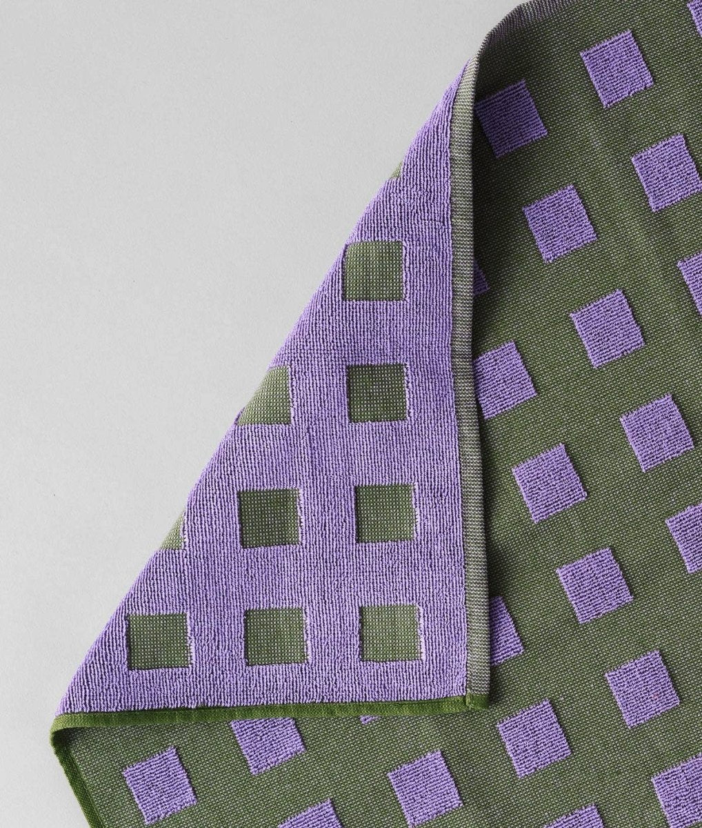 Linge Squares Olive et Lilas WRAP