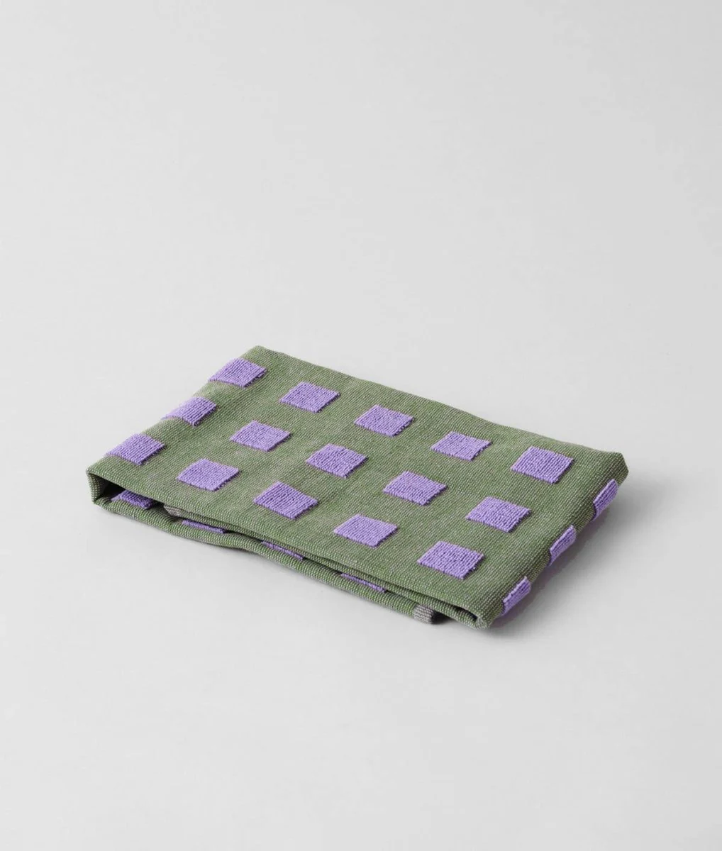 Linge Squares Olive et Lilas WRAP - Image 4