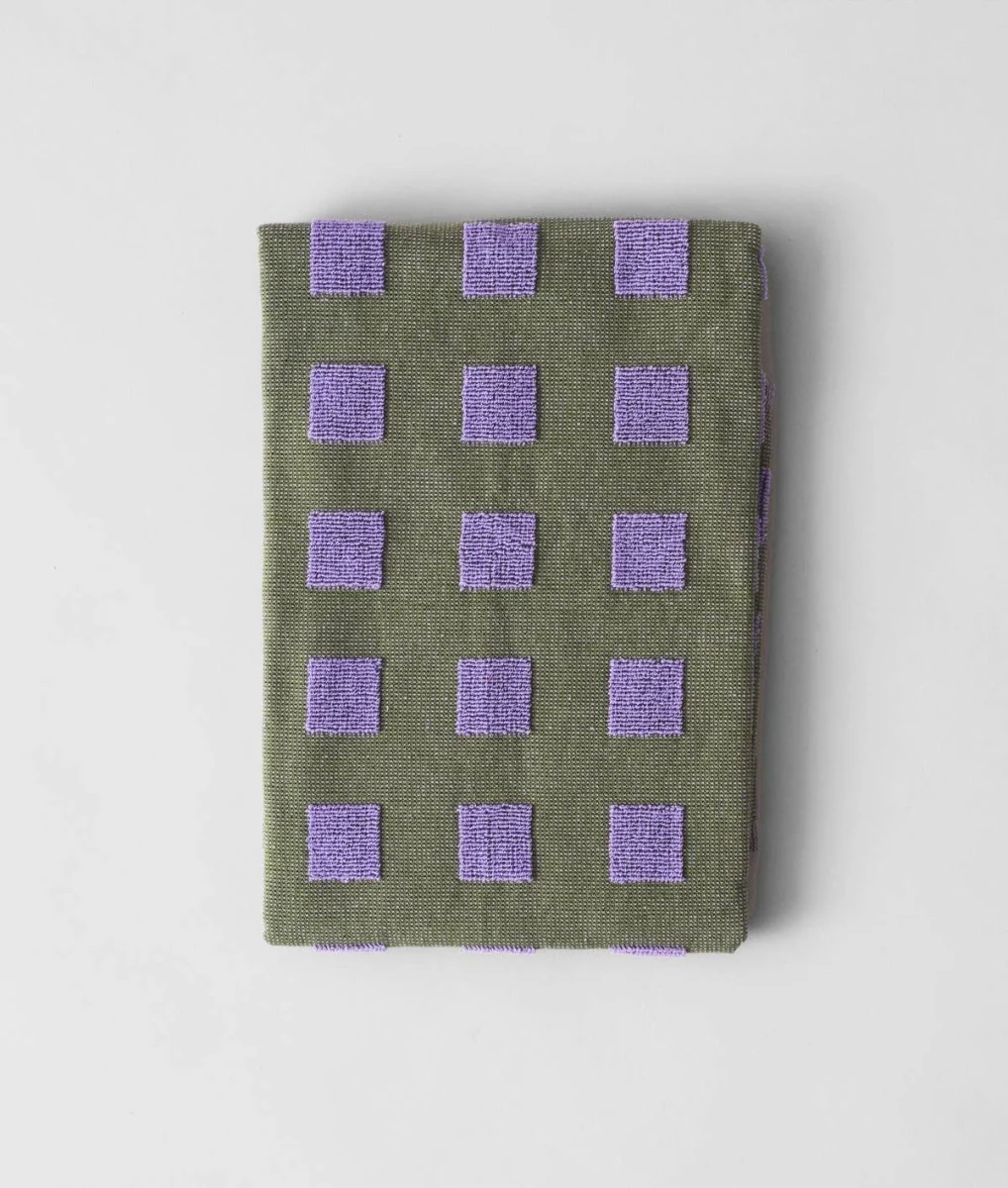 Linge Squares Olive et Lilas WRAP - Image 6