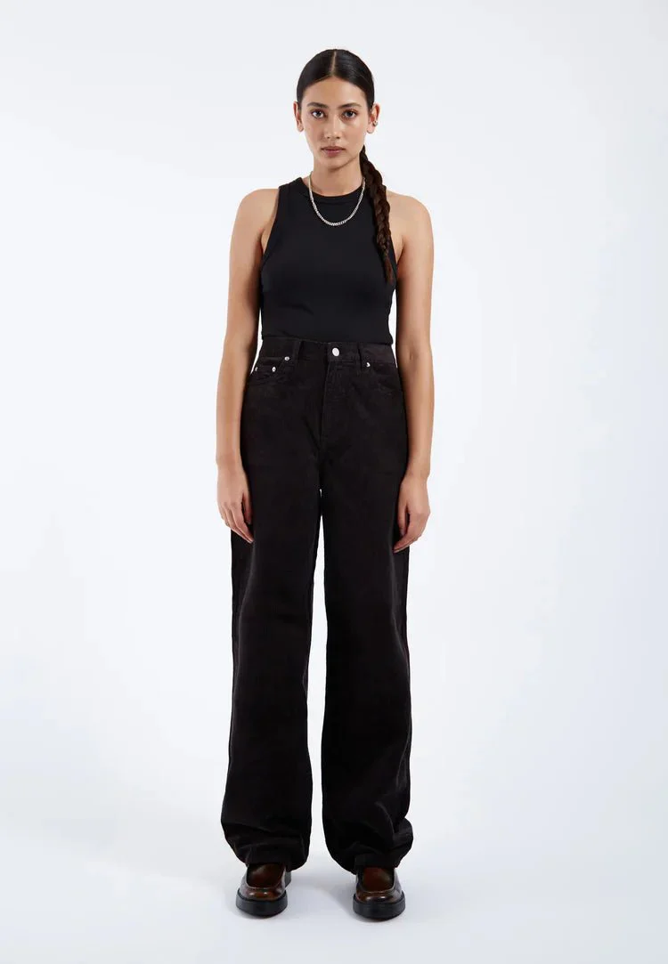 Pantalon Corduroy Donna Dr Denim Noir - Image 2