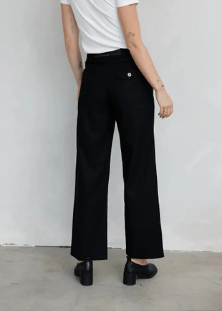 Pantalon en Lin Noir Margaret Mod Ref SOLDE - Vente finale - Image 2
