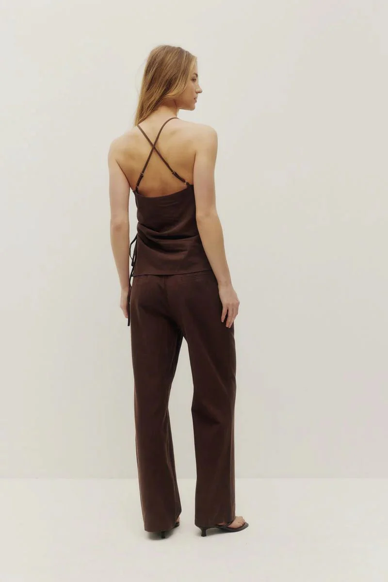 Pantalon en Lin Rosie Cacao Kuwalla - Image 3