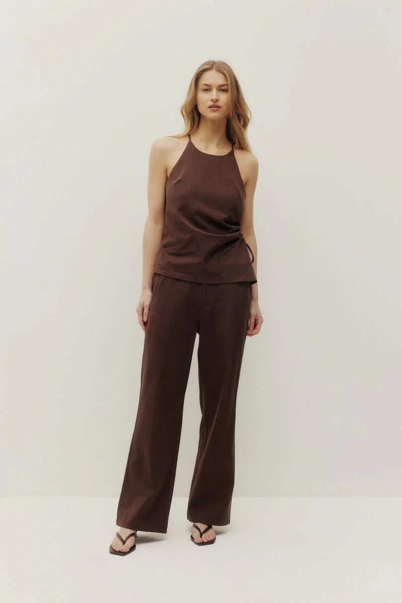 Pantalon en Lin Rosie Cacao Kuwalla - Image 4
