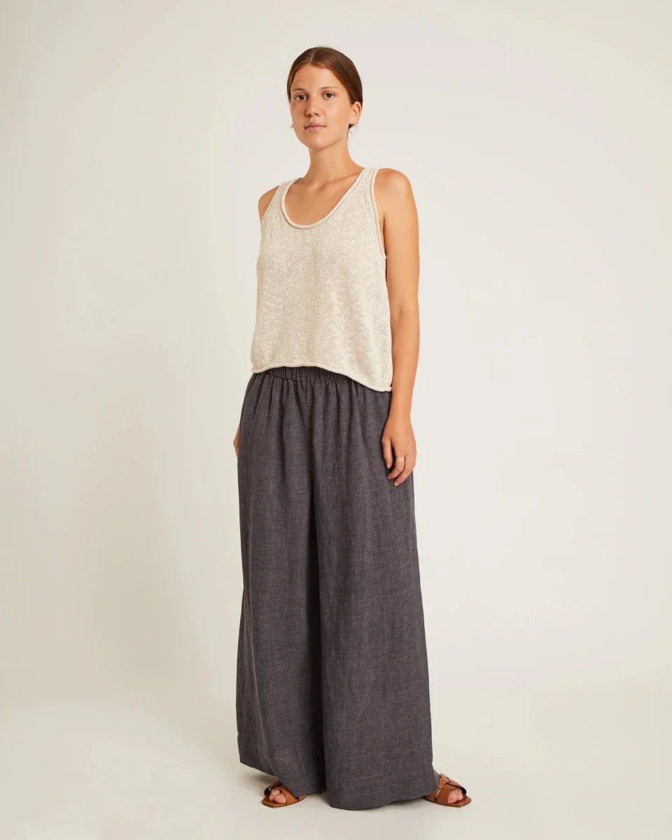 Pantalon en Lin Tate Noir Naïf - Image 3