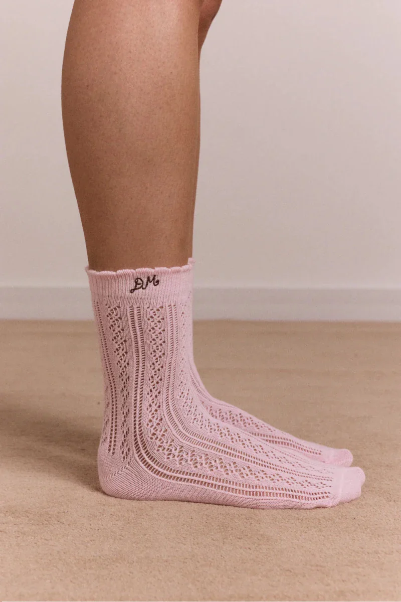Paquet de 2 Paires de Chaussettes Pointelle Choc et Mauve Damson Madder - Image 2