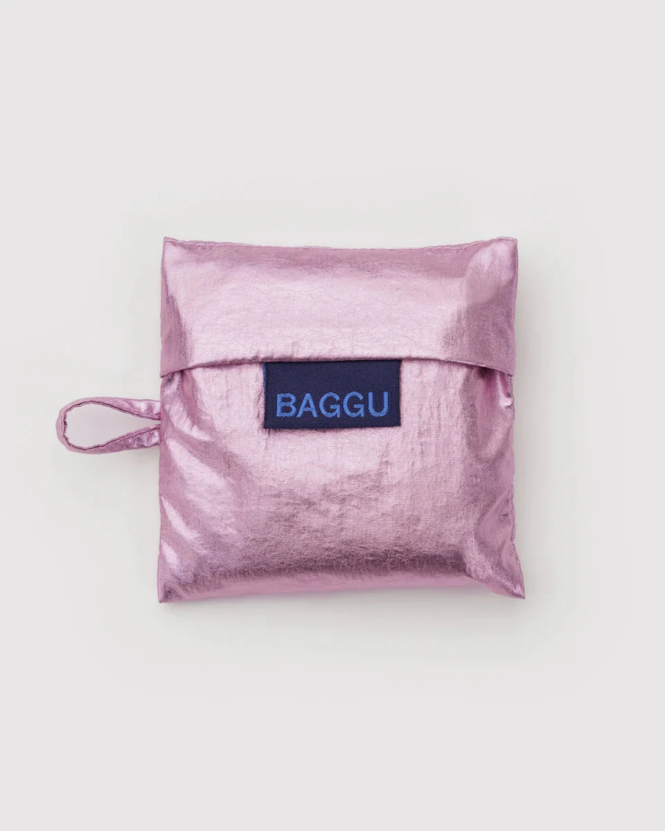 Petit Sac Réutilisable Baggu Métallique Blush - Image 3