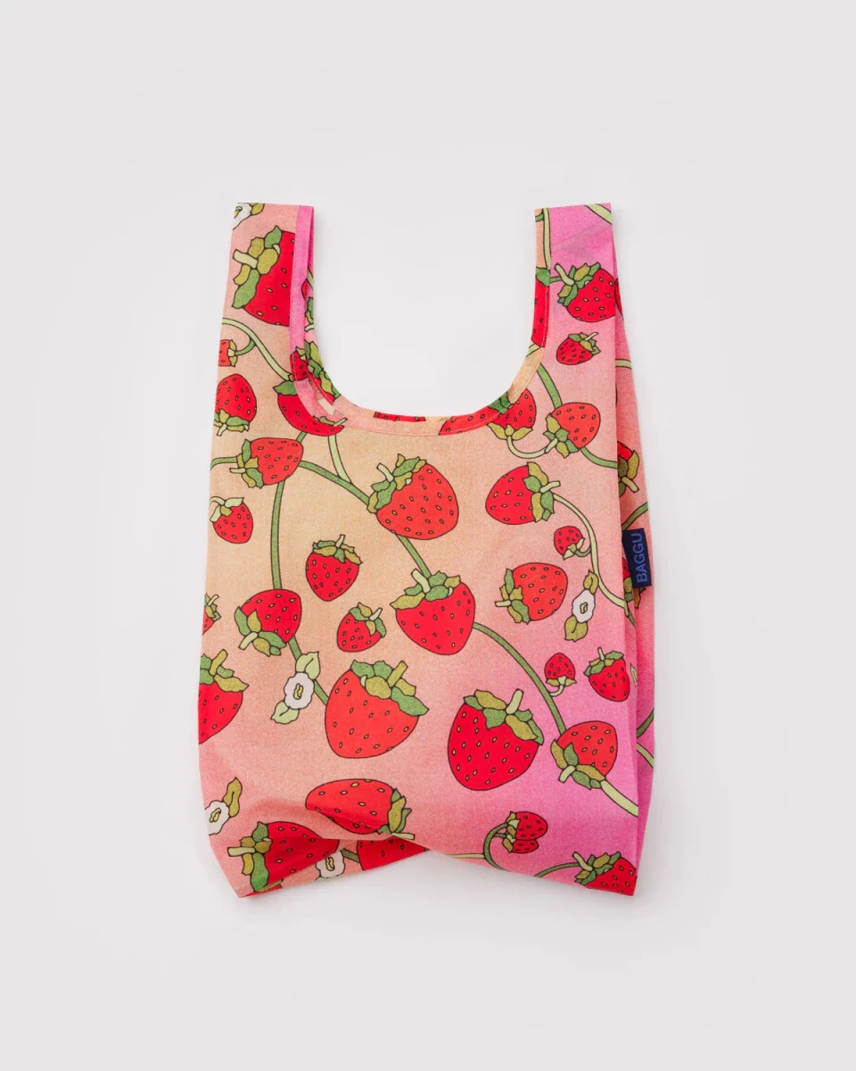 Petit Sac Réutilisable Baggu Strawberry Blossom
