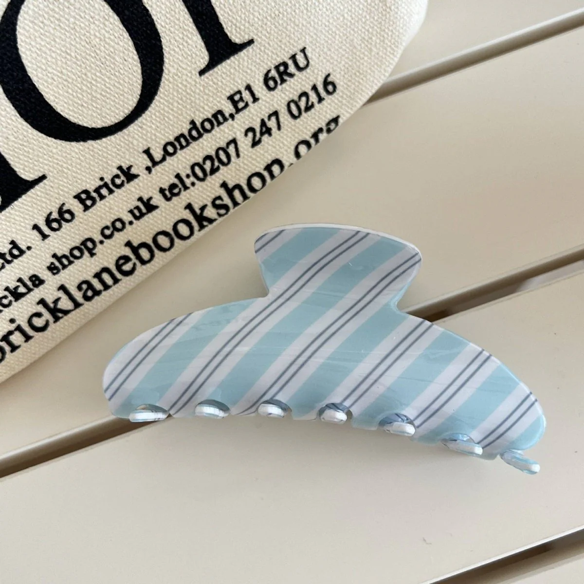 Pince à cheveux Rayures Bleues Dipped Shop