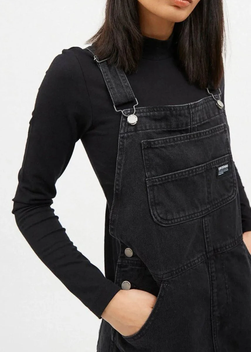 Robe Dungaree Connie Dr Denim Black Used SOLDE - Vente Finale - Image 4
