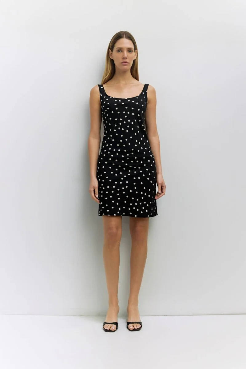 Robe Kelly Noire à Pois All Row