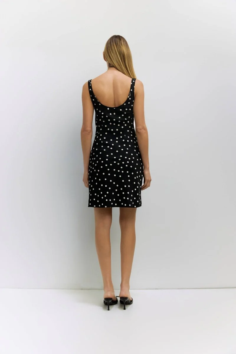 Robe Kelly Noire à Pois All Row - Image 3