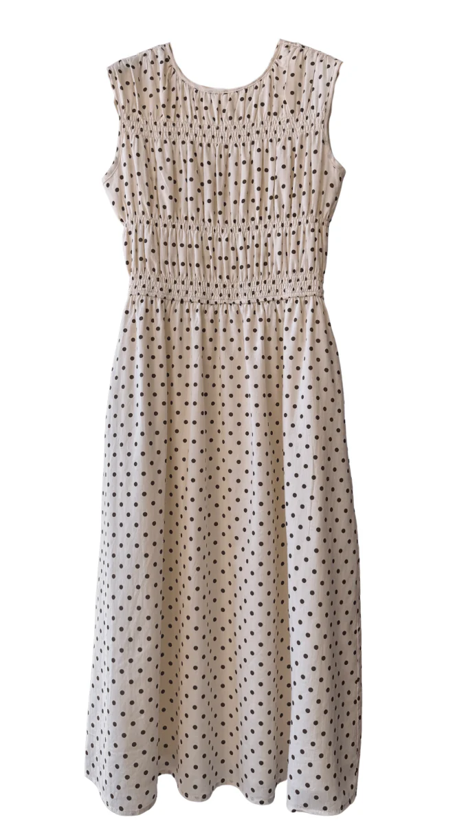 Robe Laura Crème et Brun Mod Ref