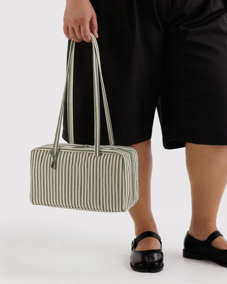 Sac Bowler Baggu Sage Stripe