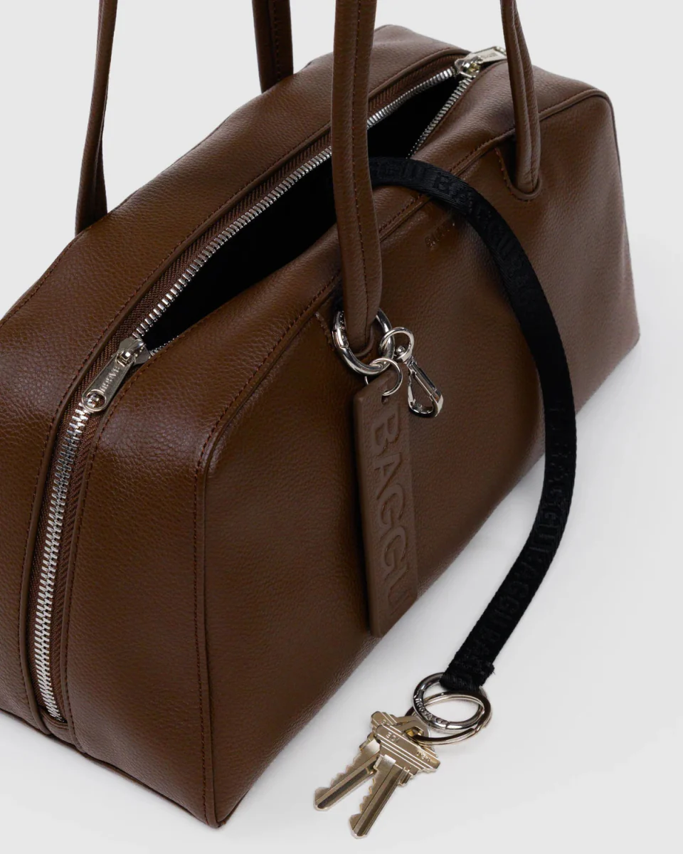 Sac Bowler Cuir Recyclé Baggu Brun SOLDE - Vente Finale - Image 5