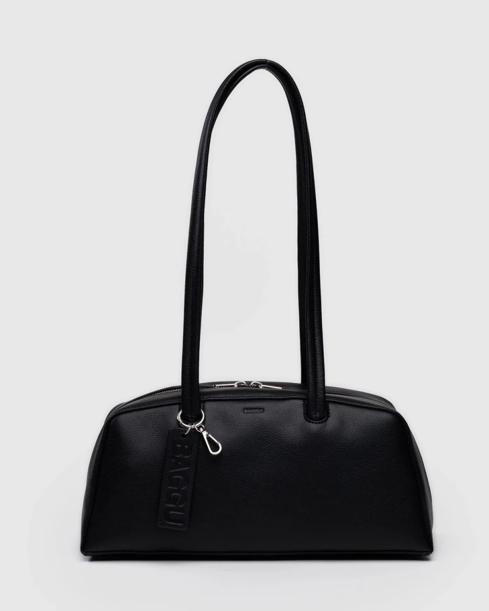 Sac Bowler Cuir Recyclé Baggu Noir SOLDE - Vente Finale