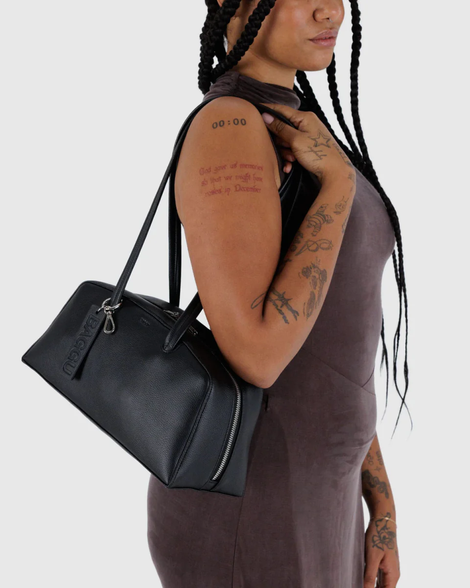 Sac Bowler Cuir Recyclé Baggu Noir SOLDE - Vente Finale - Image 2