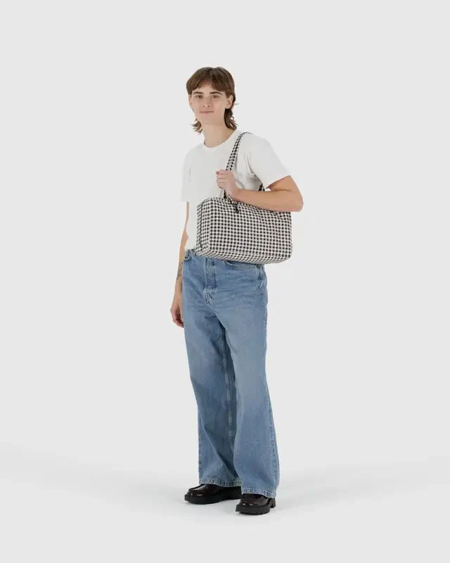 Sac Bowler Medium Baggu Gingham Noir et Blanc - Image 2