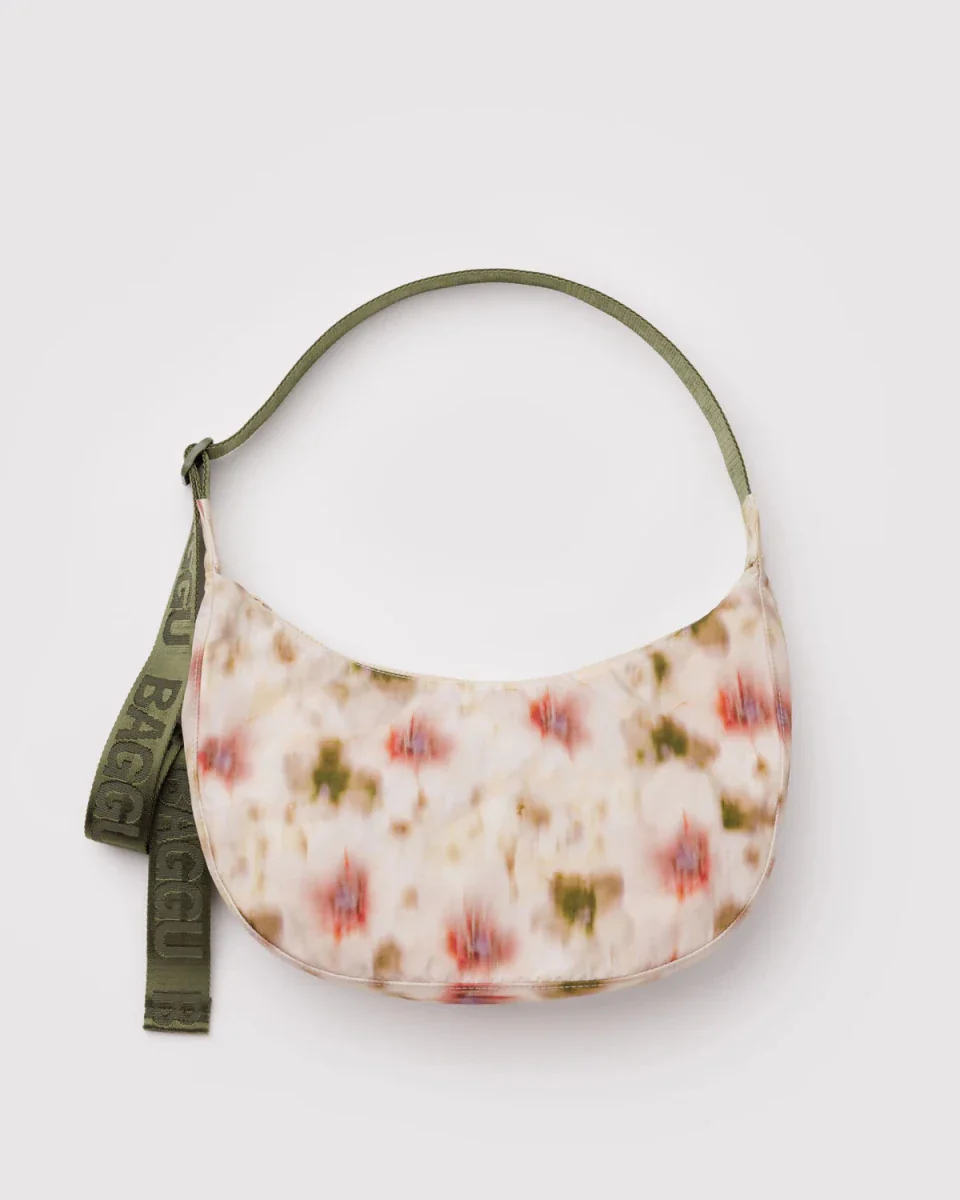 Sac Croissant Medium Baggu Abstract Floral