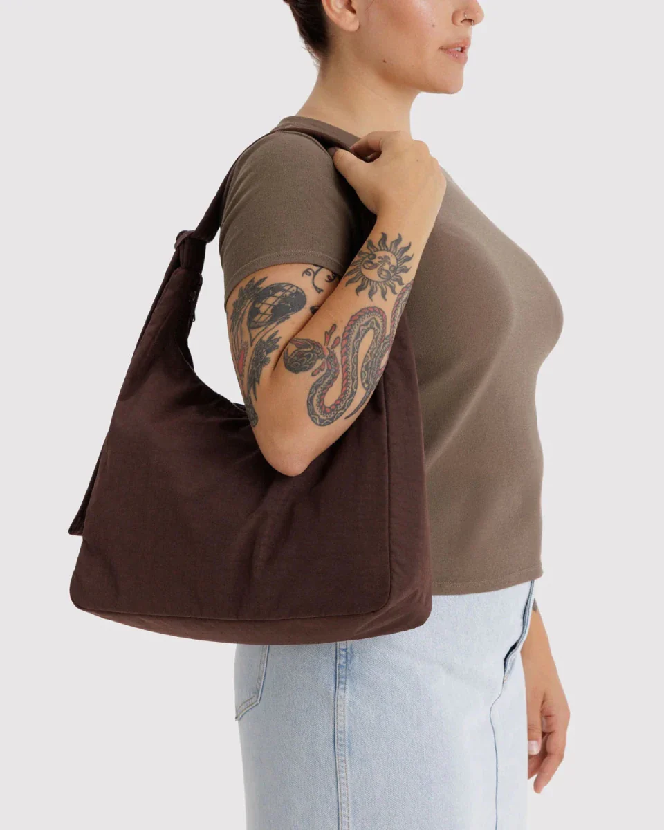 Sac d'Épaule Nylon Baggu Coffee - Image 2