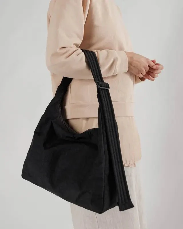 Sac d'Épaule Nylon Baggu Noir