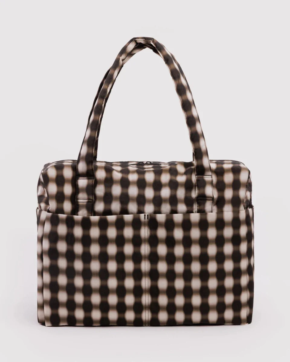 Sac Nuage Carry-on Baggu Blurred Gingham Brown